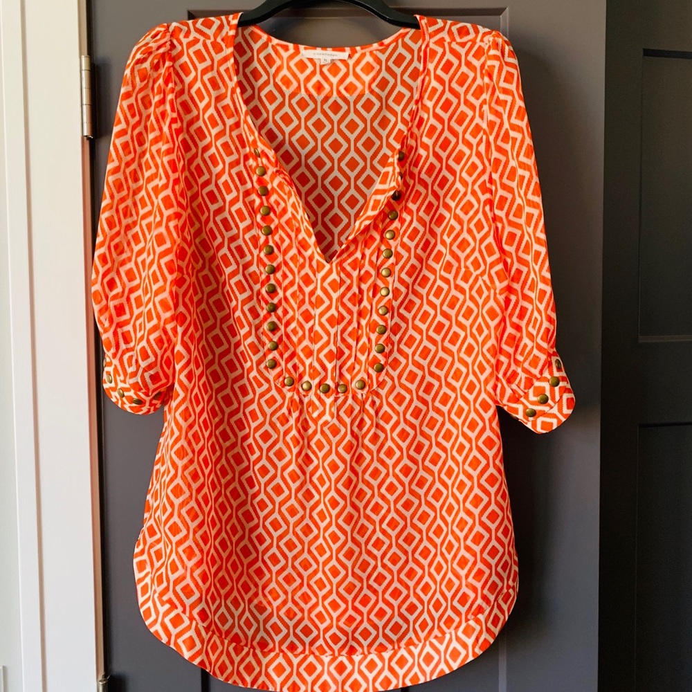 41 Hawthorn -Stitch Fix XL Moni Geo Print blouse